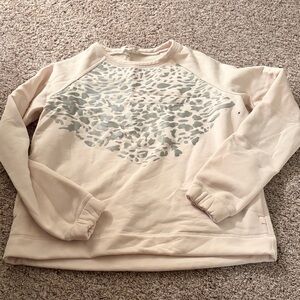 Lululemon Athletica Cream and Gray Patterned Sweater